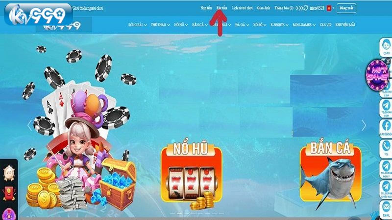 Chọn rút tiền Chọn rút tiền